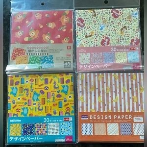 DAISO | lot of 4 set of Design Craft Paper 6x6